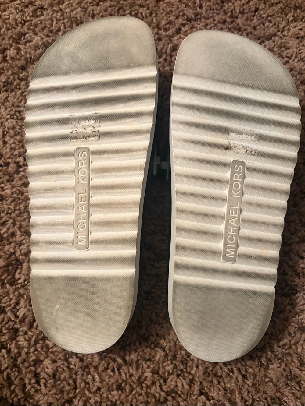 MICHAEL KORS Women's Black Logo Slide Sandals size 9